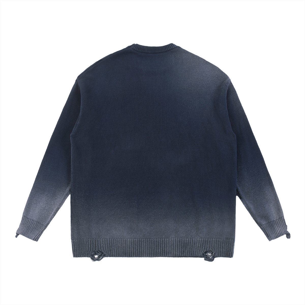 Sun Fade Distressed Ripped Crewneck sweater