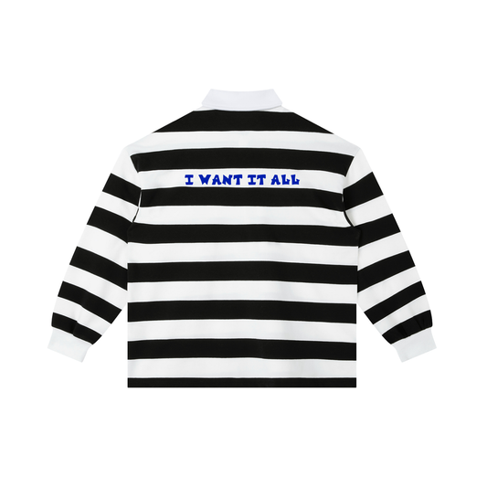 Color Block Stripe Polo Shirt