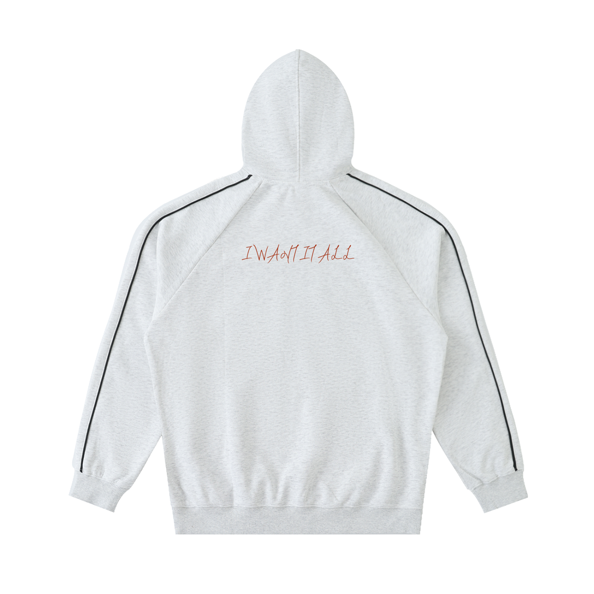 Contrast Piping Raglan Hoodie