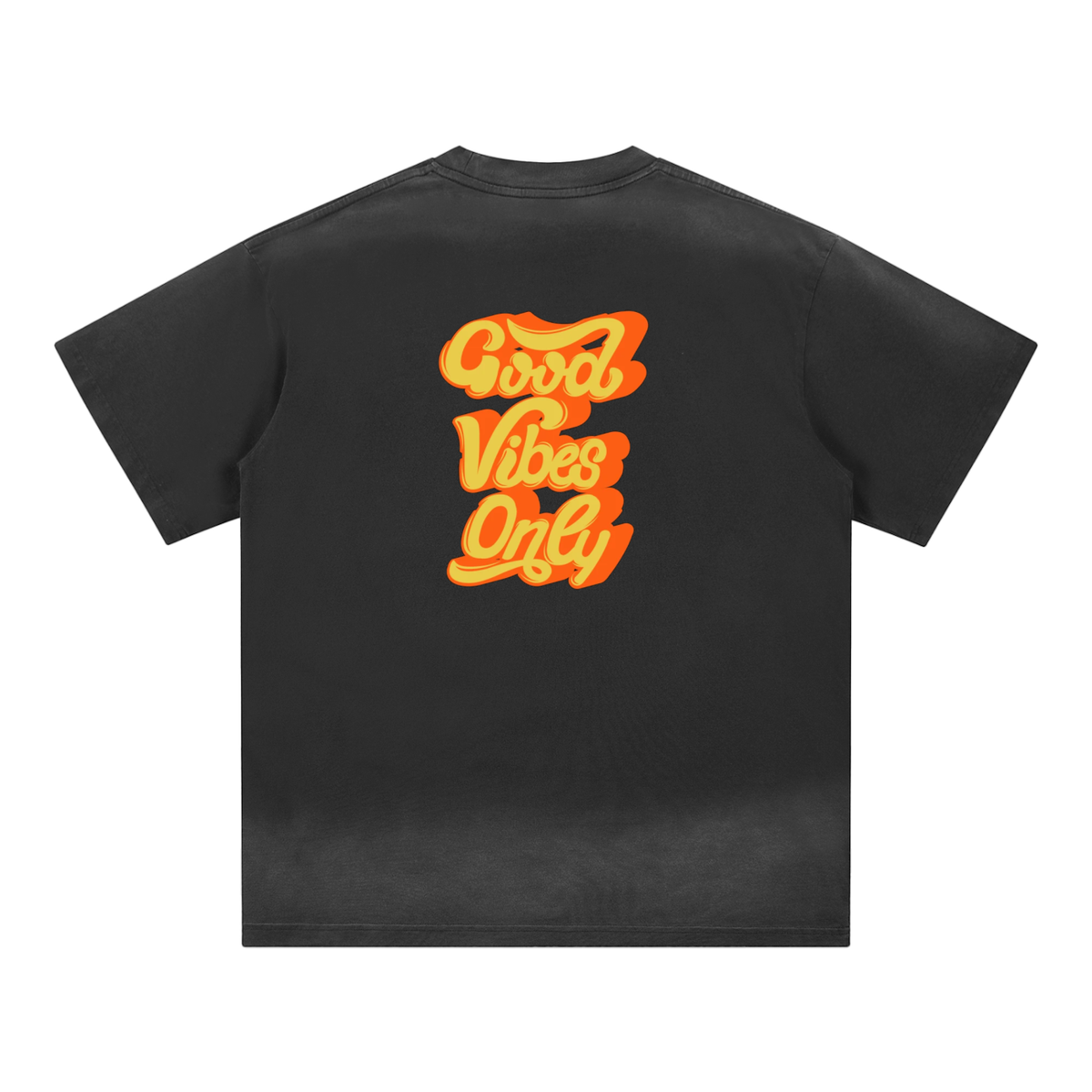 Petite Crew Neck Sunfade Edge T-Shirt