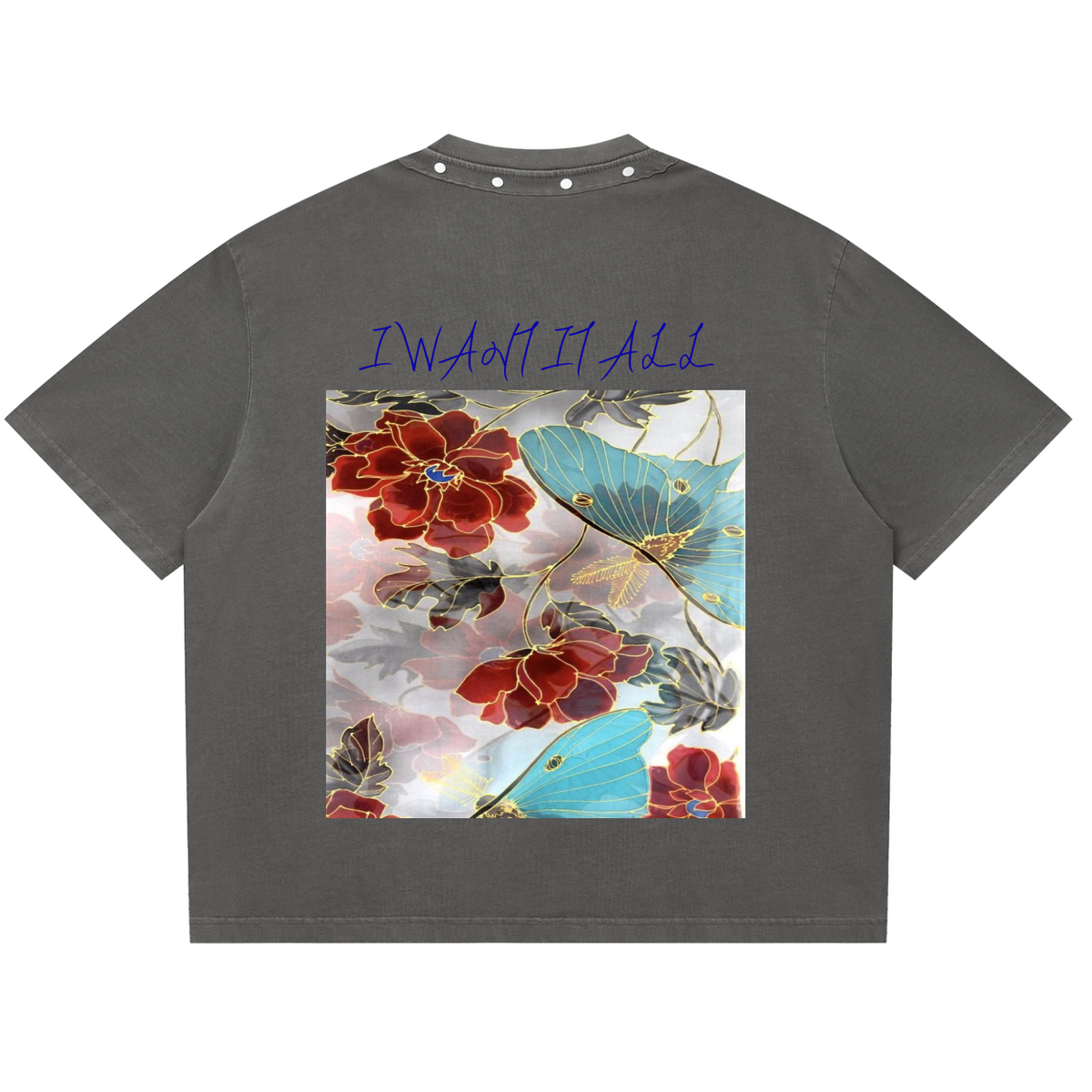 Unisex Washed Boxy Studded T-Shirt