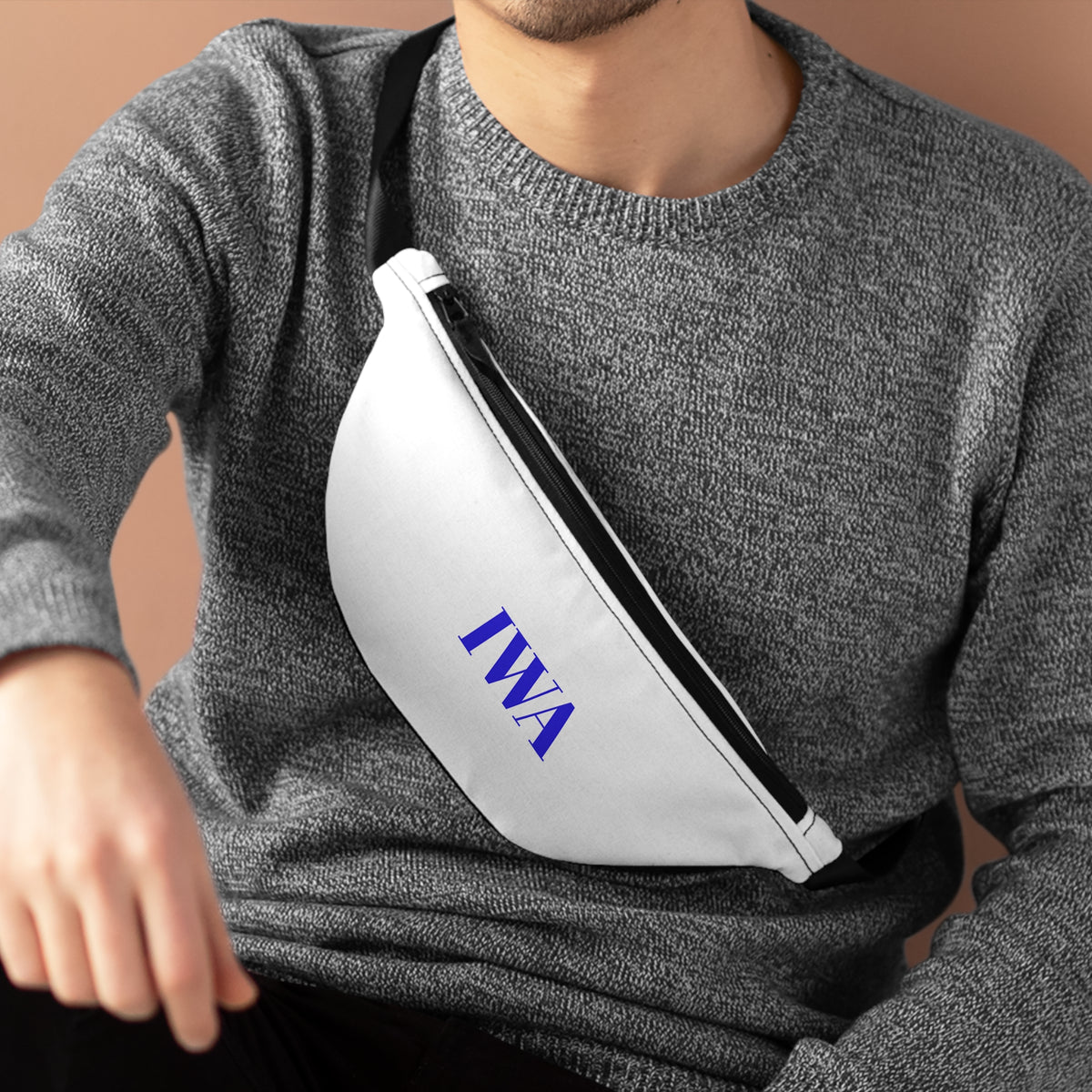Monogram IWA Fanny Pack — Minimal White Waist Bag