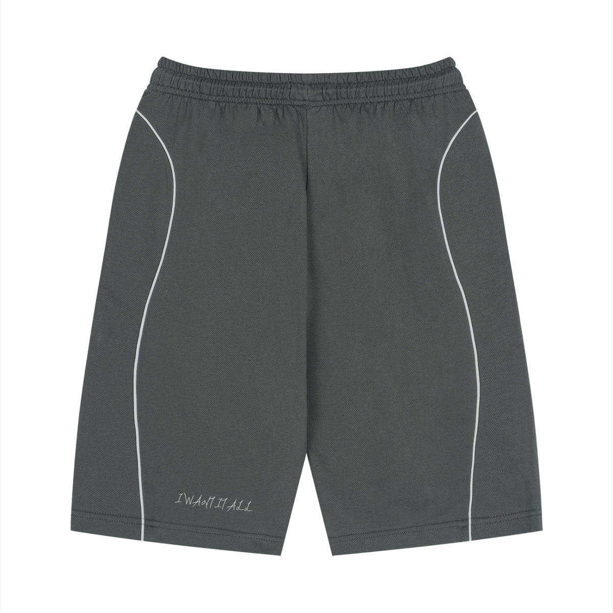 Unisex Piping Drawstring Shorts