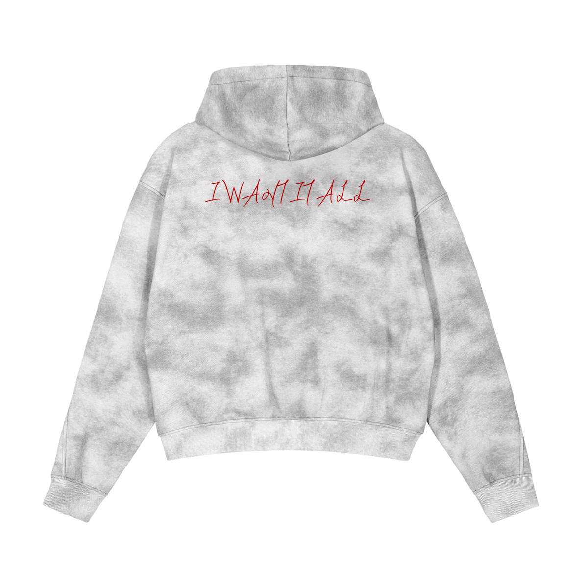 Dirty Washed Zip-Up Fleece Hoodie