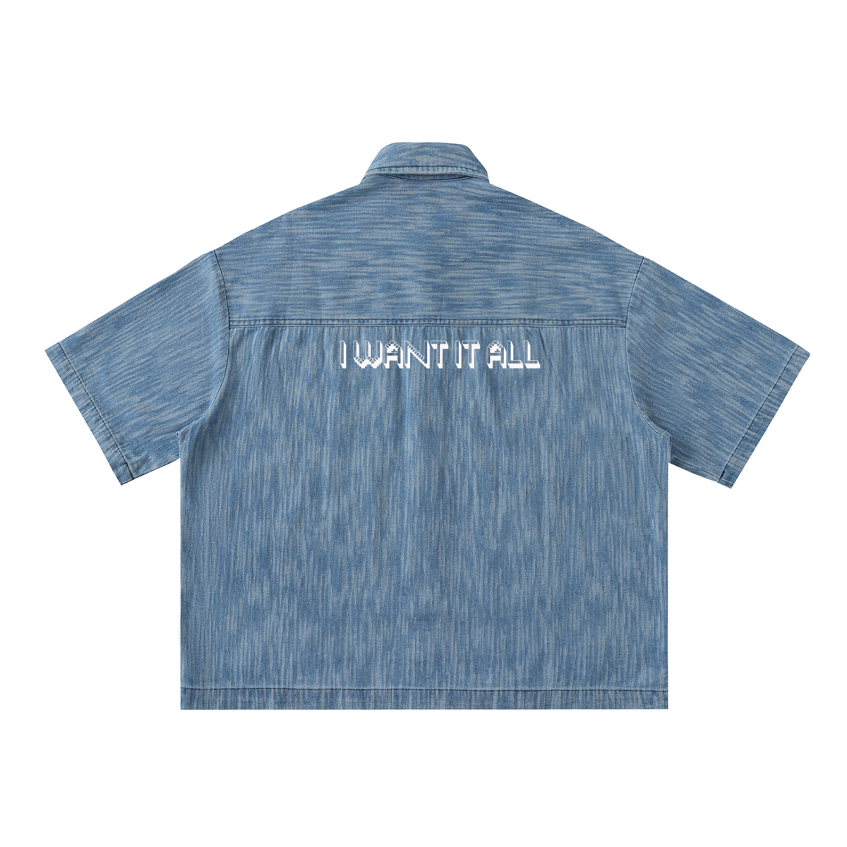 Distressed Wash Short-Sleeve Shirt