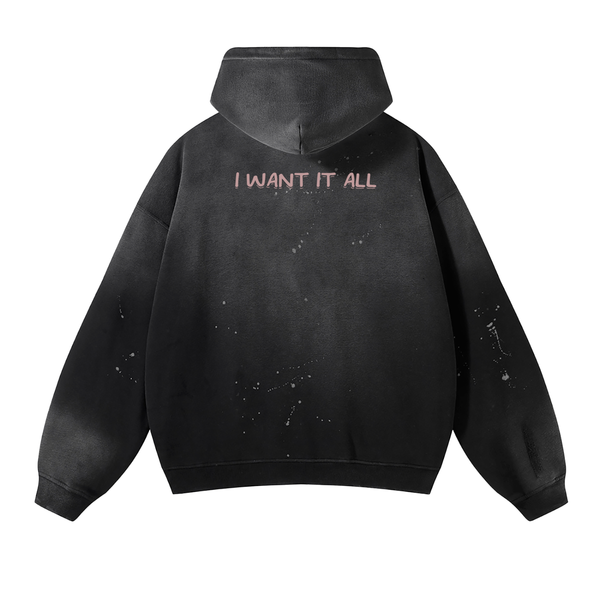 Vintage Washed Frayed Fleece Hoodie