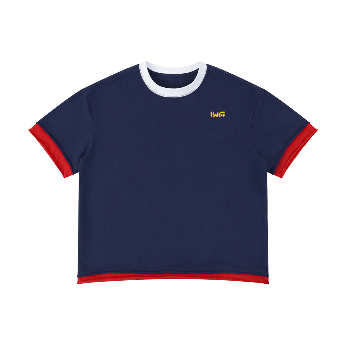 Unisex Boxy Color Block T-Shirt