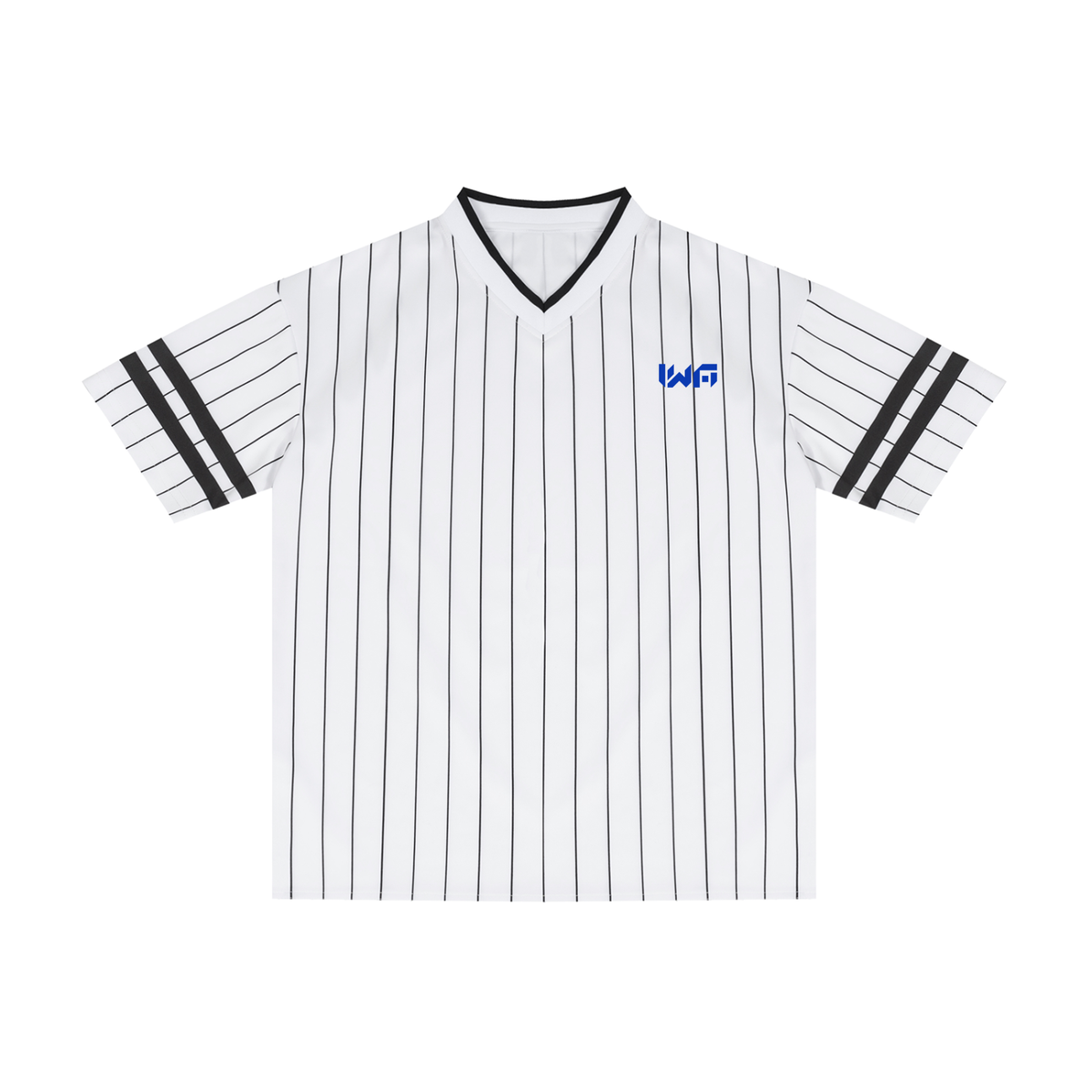 Unisex Striped Loose V-Neck T-Shirt