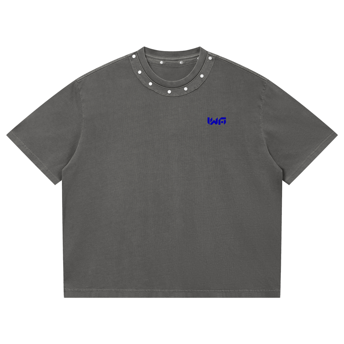Unisex Washed Boxy Studded T-Shirt