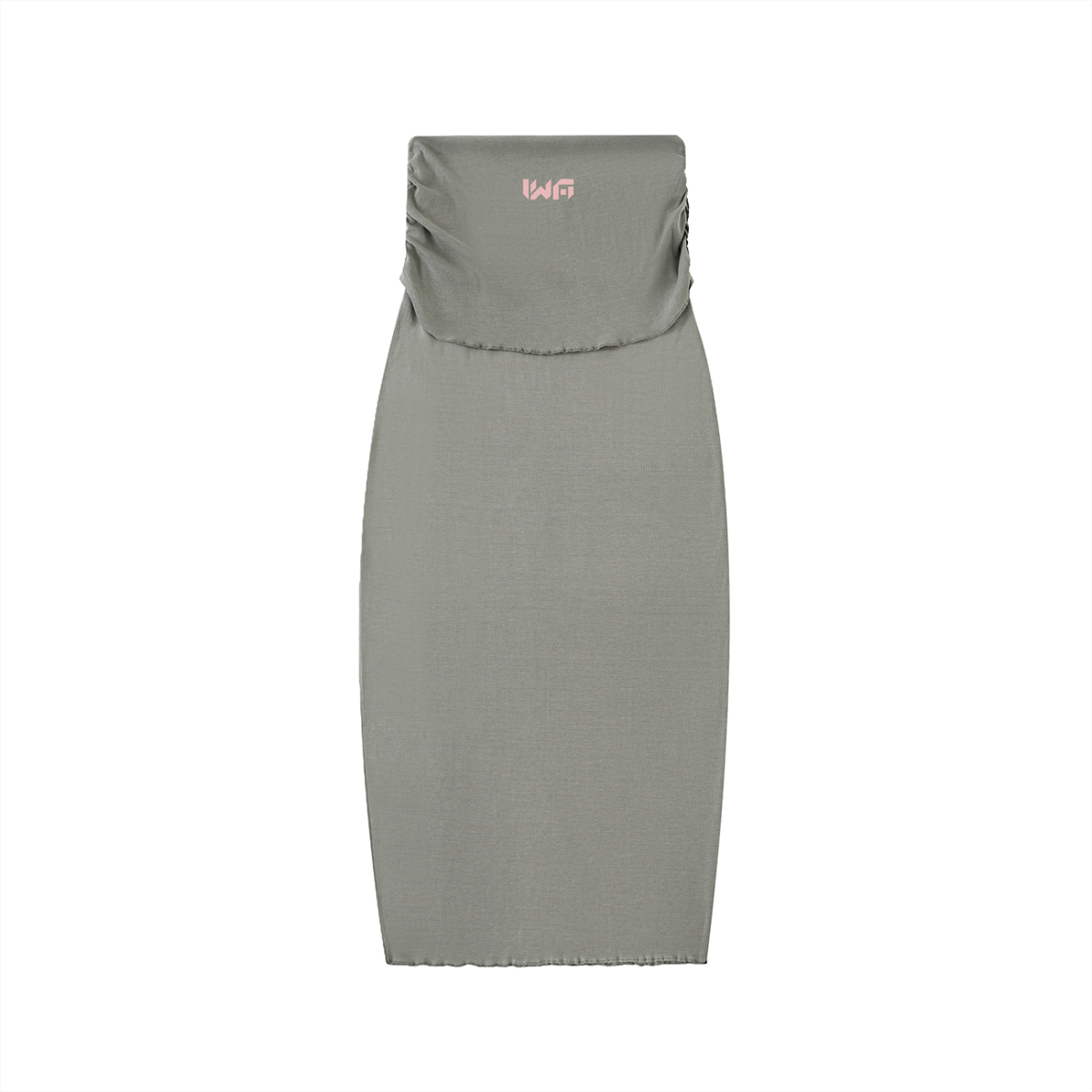 Dyed Washed Straight Hip-Hugging Slim Maxi Skirt