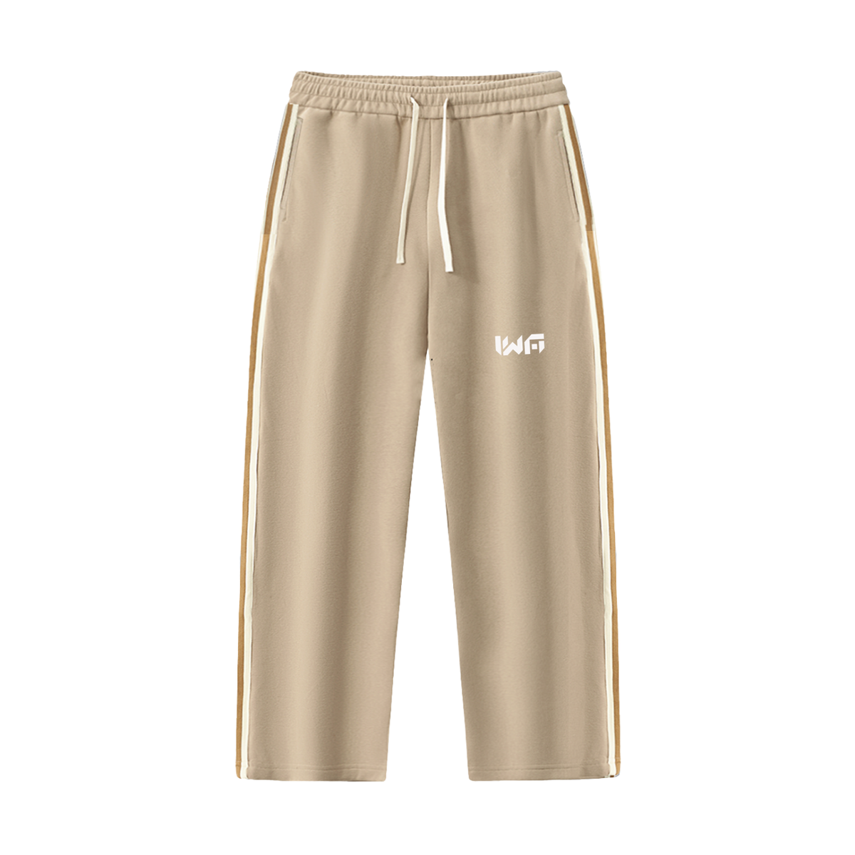 Contrast Side-Stripe Straight-Leg  Pants