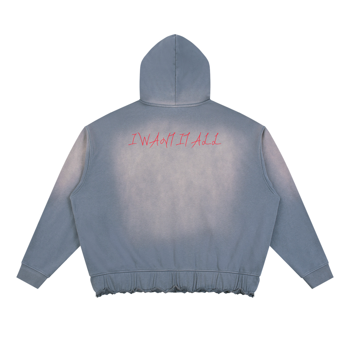 Unisex Sunfade Ripped Boxy Hoodie