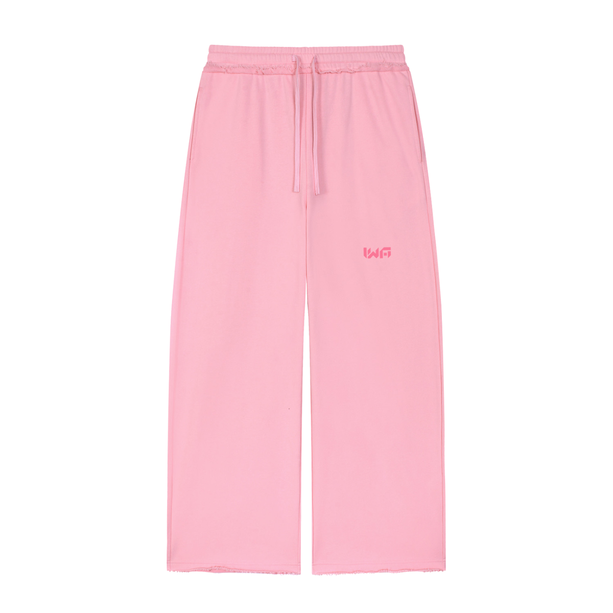 Women’s Wide Leg Raw Edge Sweatpants