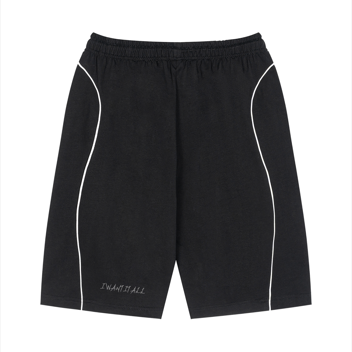 Unisex Piping Drawstring Shorts