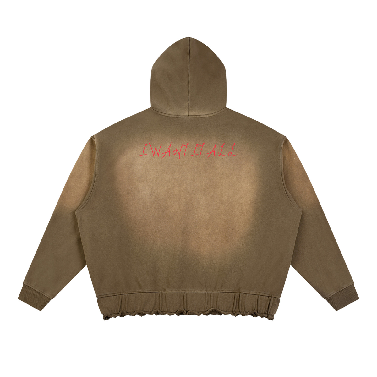 Unisex Sunfade Ripped Boxy Hoodie