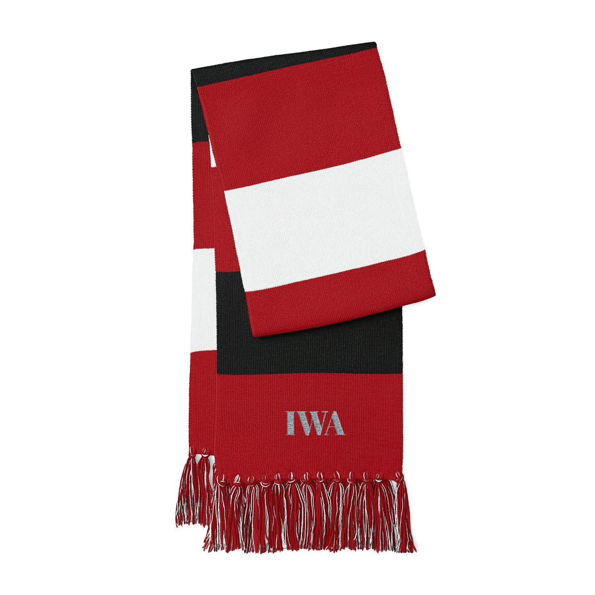 Embroidered Striped Spectator Scarf – Classic Team Colors, Personalized Initials