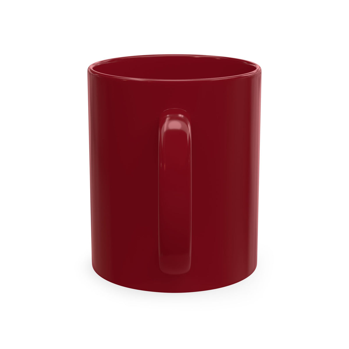 IWA Monogram Ceramic Mug — Minimalist Beige Coffee Cup with Bold Blue Letters