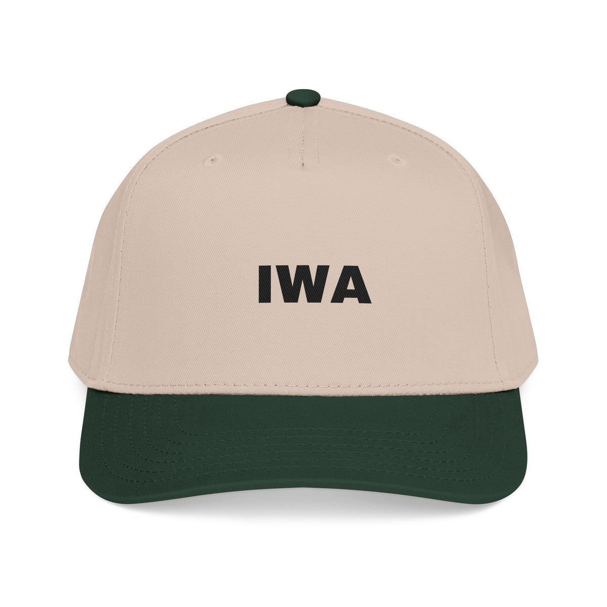 IWA Embroidered Baseball Cap — Classic Two-Tone Mid Profile Hat