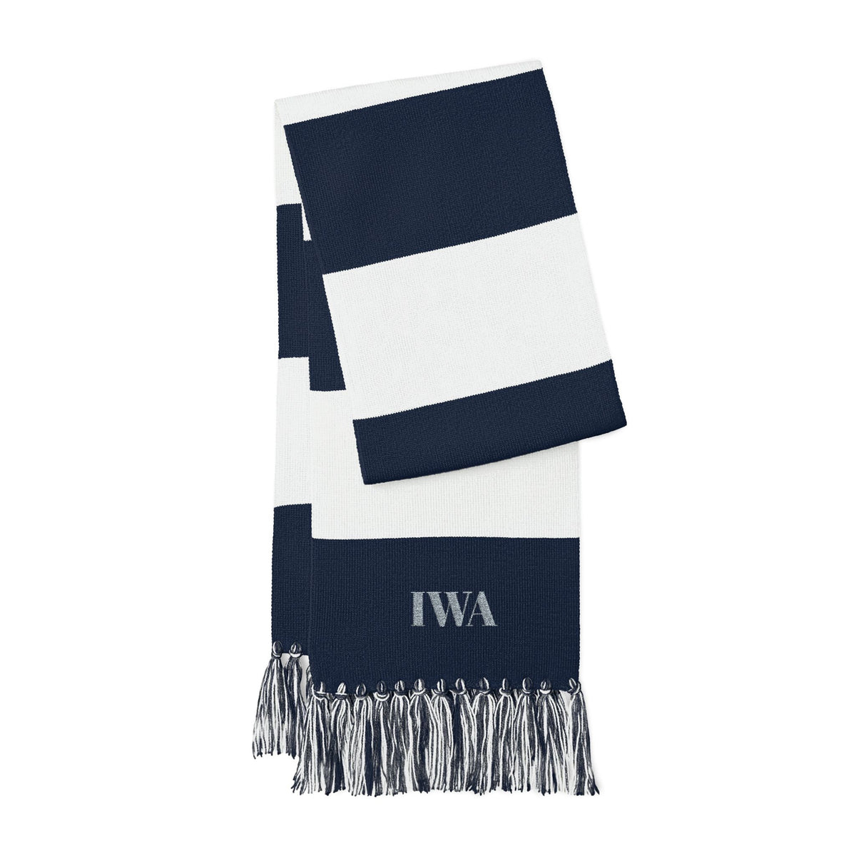 Embroidered Striped Spectator Scarf – Classic Team Colors, Personalized Initials