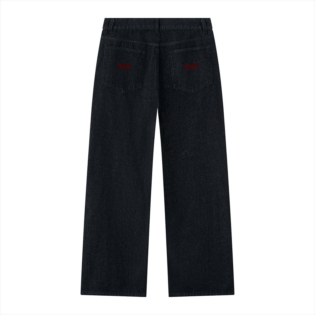Men's Vintage Wash Wide Leg Denim Jeans
