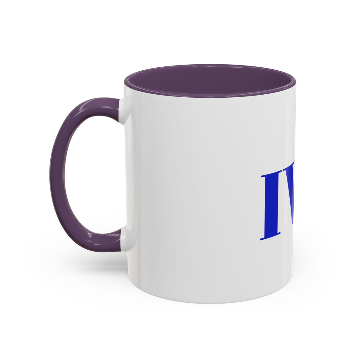 IWA Blue Serif Accent Coffee Mug – 11/15oz Ceramic