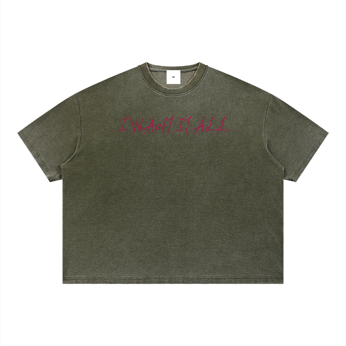 Unisex Vintage Wash Sunfade Boxy Waffle T-Shirt