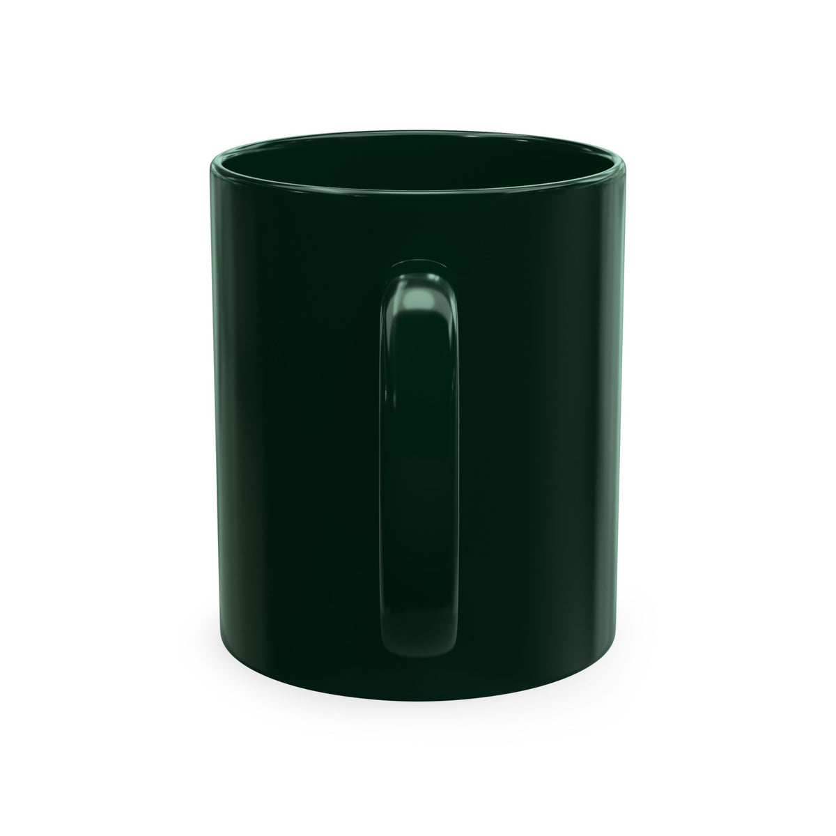 IWA Monogram Ceramic Mug — Minimalist Beige Coffee Cup with Bold Blue Letters