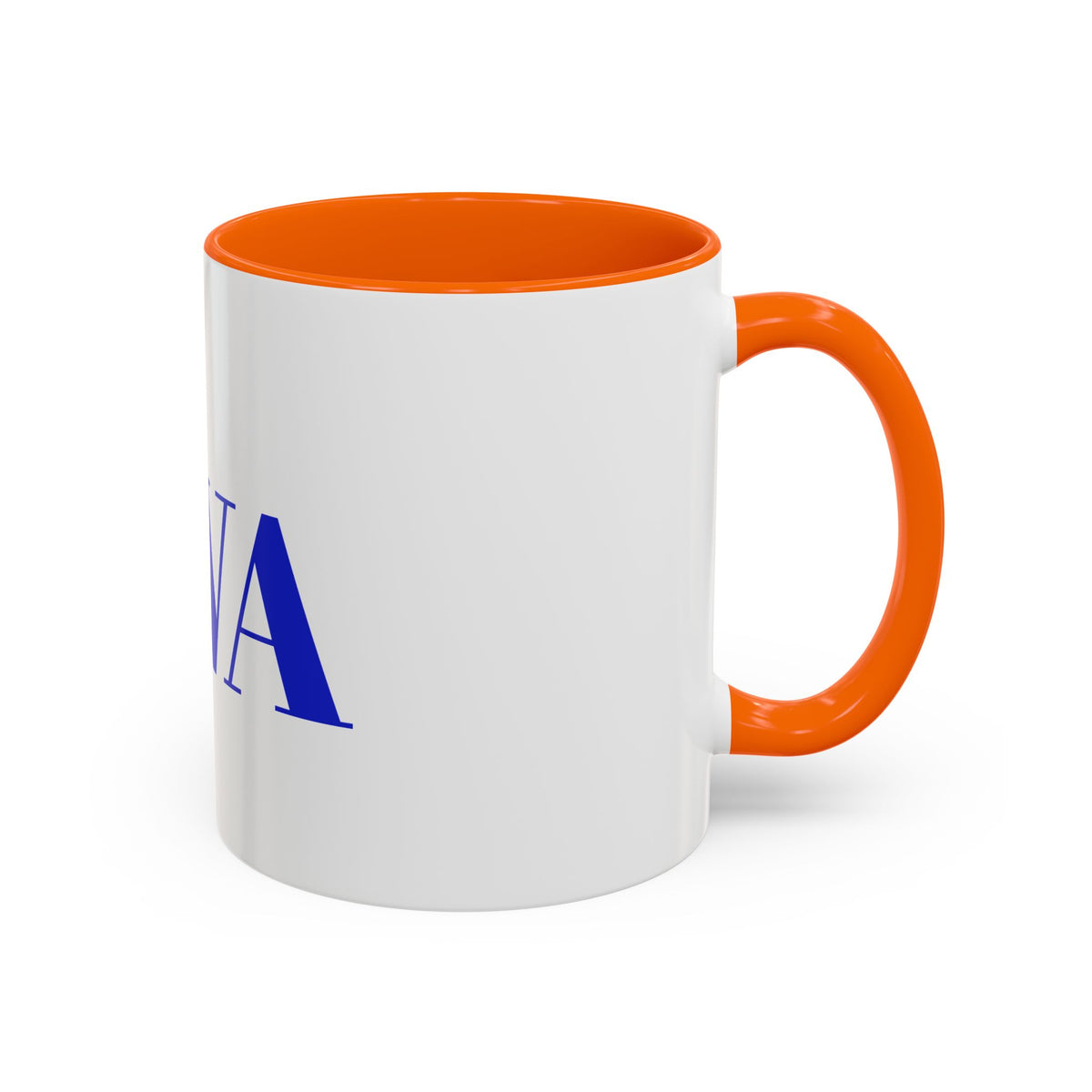 IWA Blue Serif Accent Coffee Mug – 11/15oz Ceramic