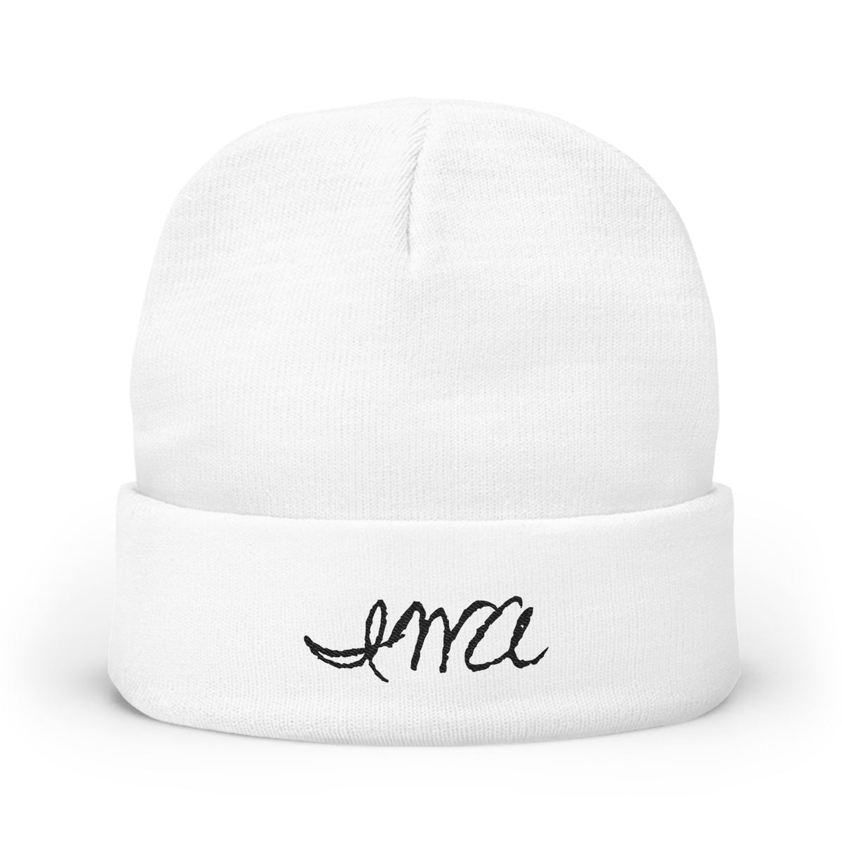 Embroidered 'Love' Script Knit Beanie — Cozy Winter Hat