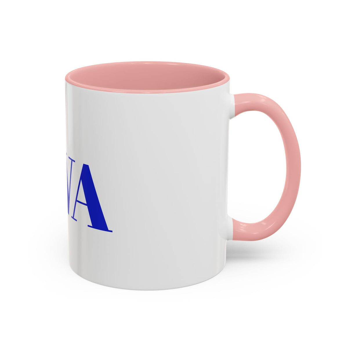 IWA Blue Serif Accent Coffee Mug – 11/15oz Ceramic