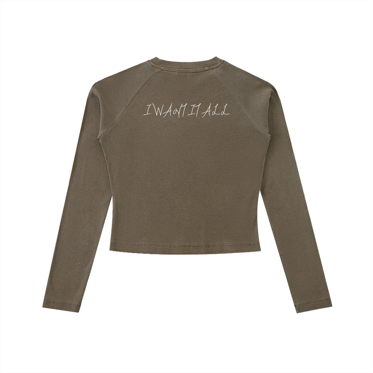 Dyed Washed Raglan Long Sleeve Slim T-Shirt