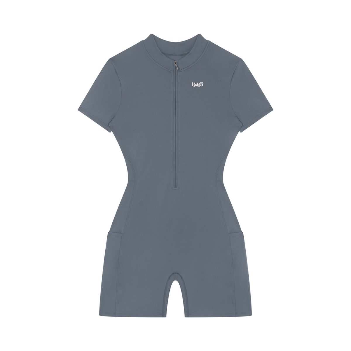Women's Quarter-Zip Short Sleeve Romper