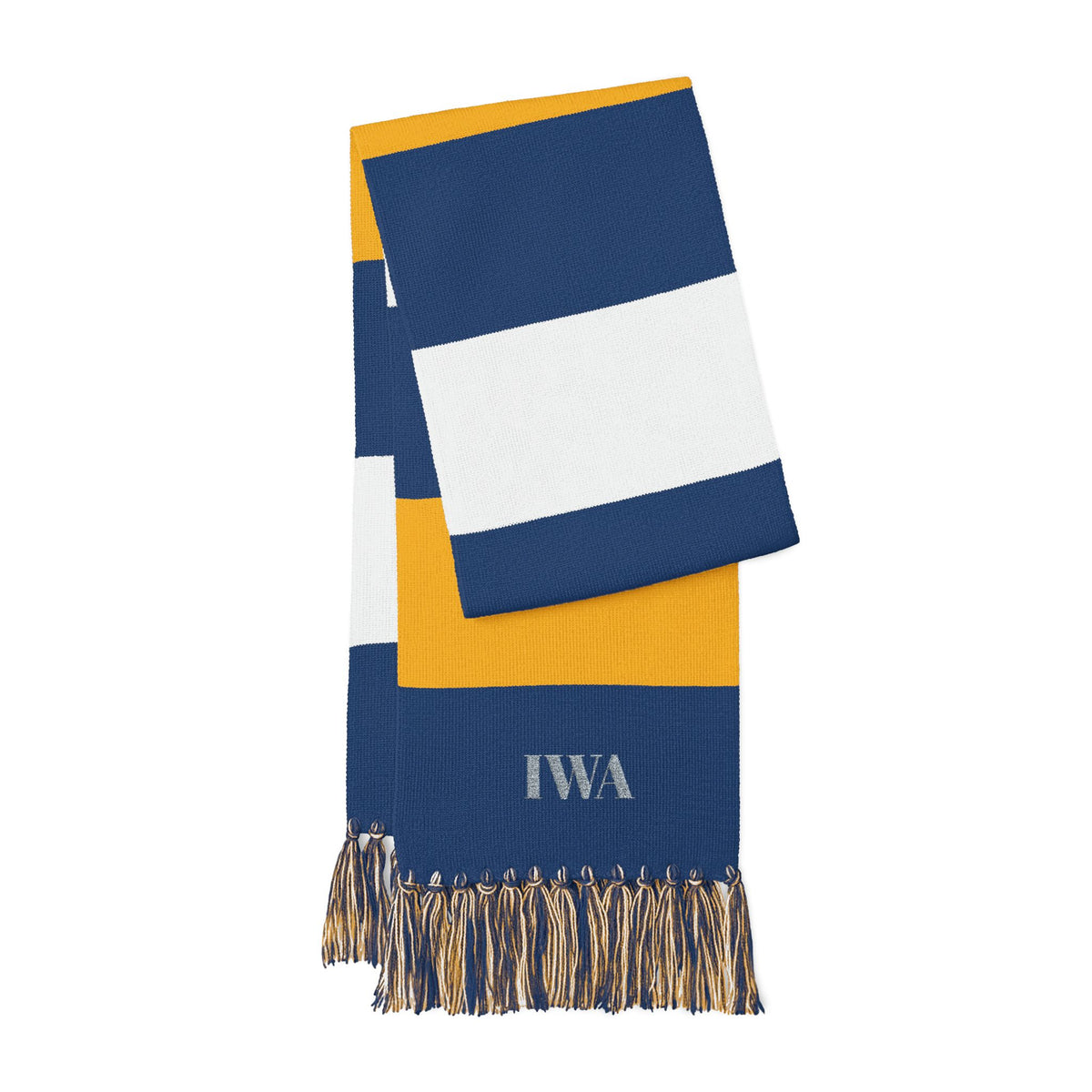 Embroidered Striped Spectator Scarf – Classic Team Colors, Personalized Initials