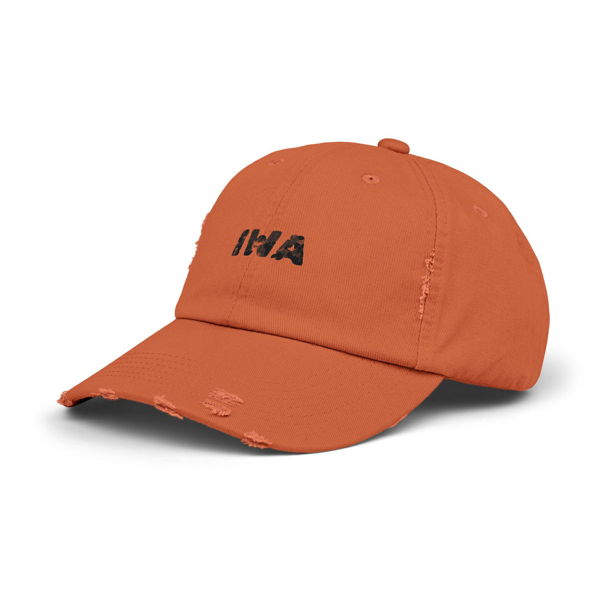 Unisex Distressed Cap with 'IVA' - Casual Vintage Style Hat