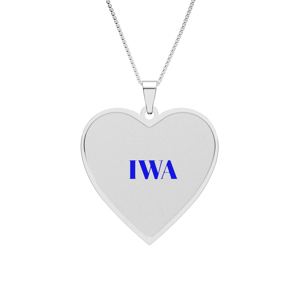Heart Photo Pendant Necklace — Personalized Engraved Heart Frame (Custom Initials)