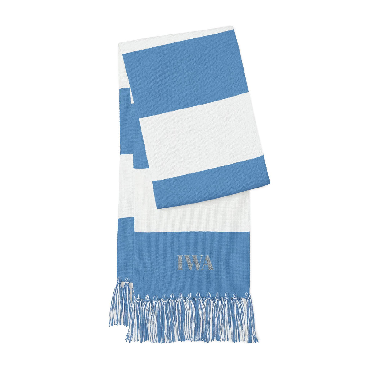 Embroidered Striped Spectator Scarf – Classic Team Colors, Personalized Initials