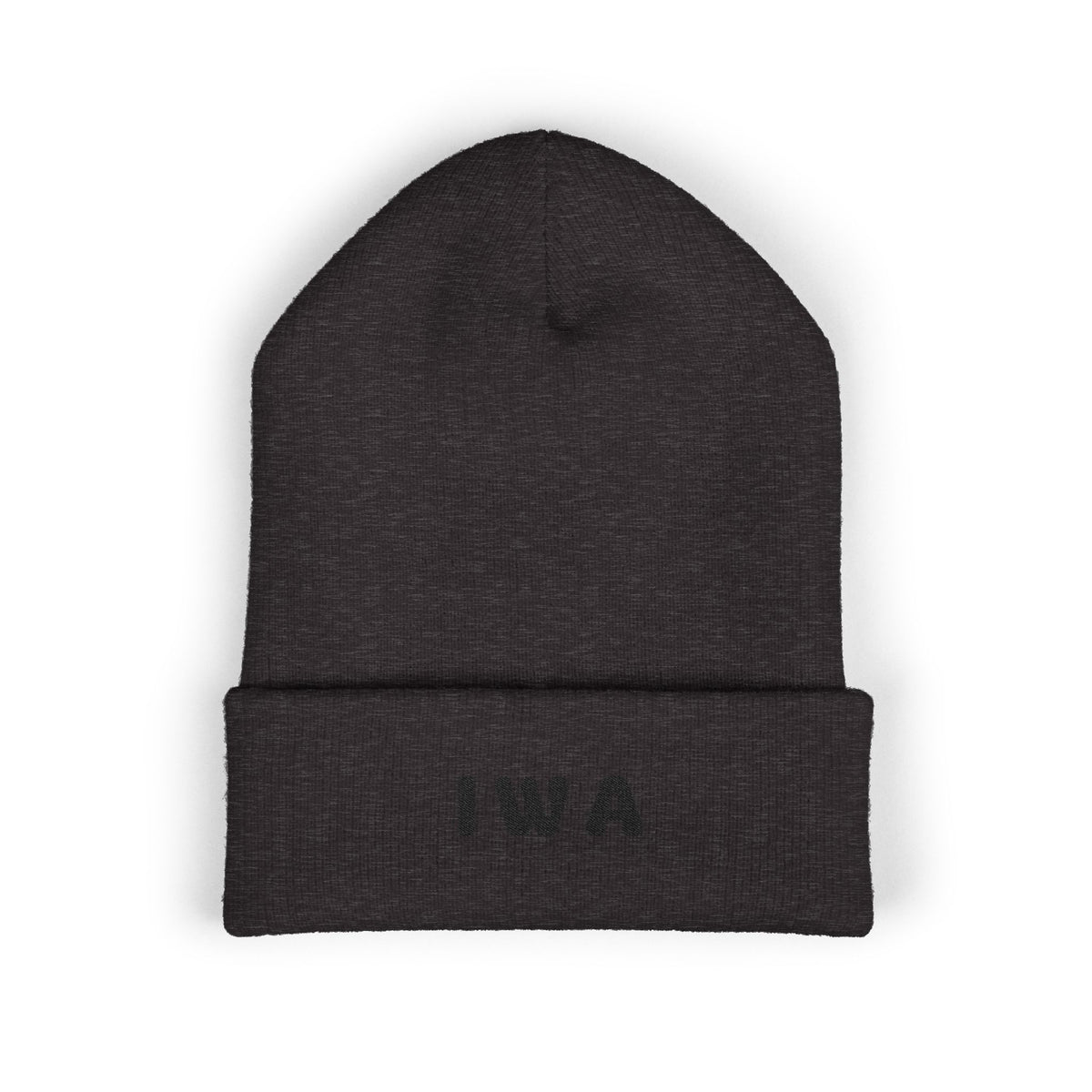 IWA Embroidered Cuffed Beanie — Classic Knit Winter Hat