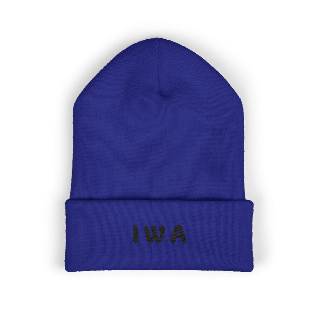 IWA Embroidered Cuffed Beanie — Classic Knit Winter Hat
