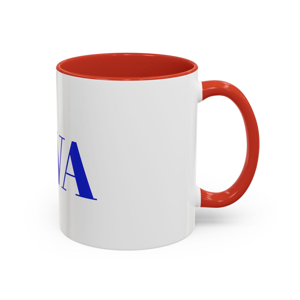IWA Blue Serif Accent Coffee Mug – 11/15oz Ceramic