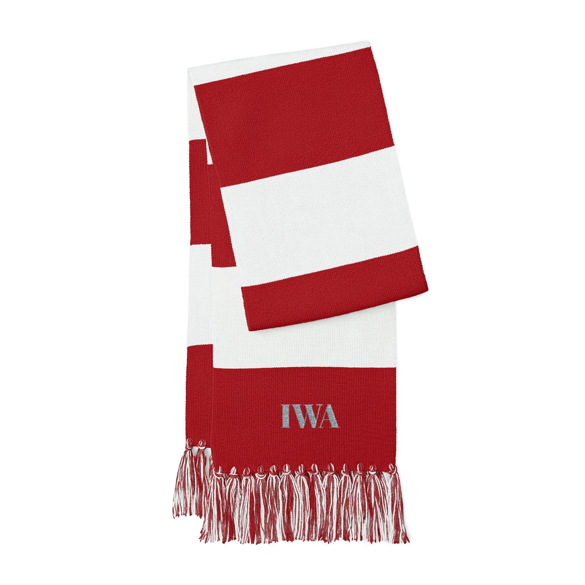 Embroidered Striped Spectator Scarf – Classic Team Colors, Personalized Initials