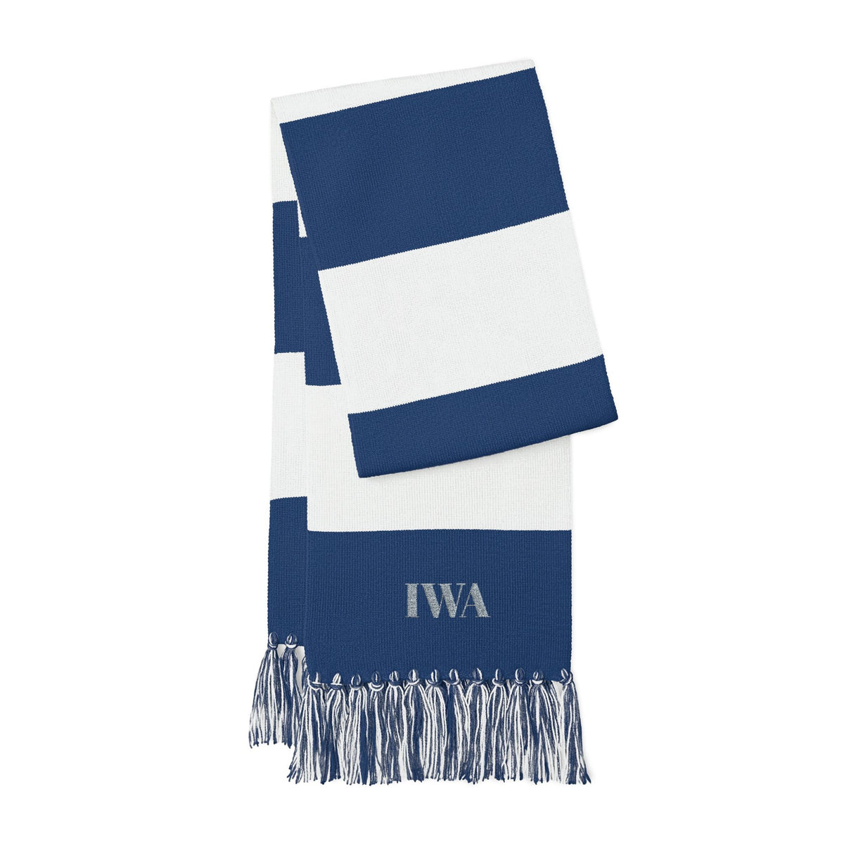 Embroidered Striped Spectator Scarf – Classic Team Colors, Personalized Initials