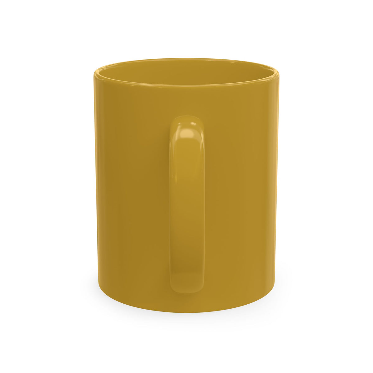 IWA Monogram Ceramic Mug — Minimalist Beige Coffee Cup with Bold Blue Letters