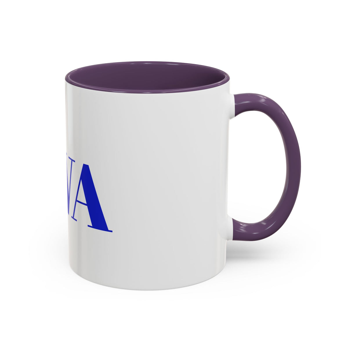 IWA Blue Serif Accent Coffee Mug – 11/15oz Ceramic