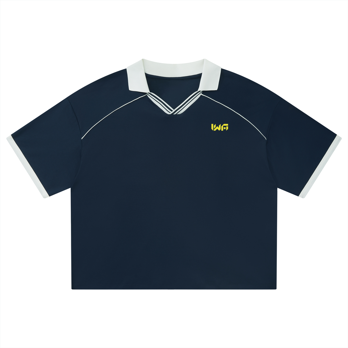 Unisex Collared Piping Boxy Soccer Jersey