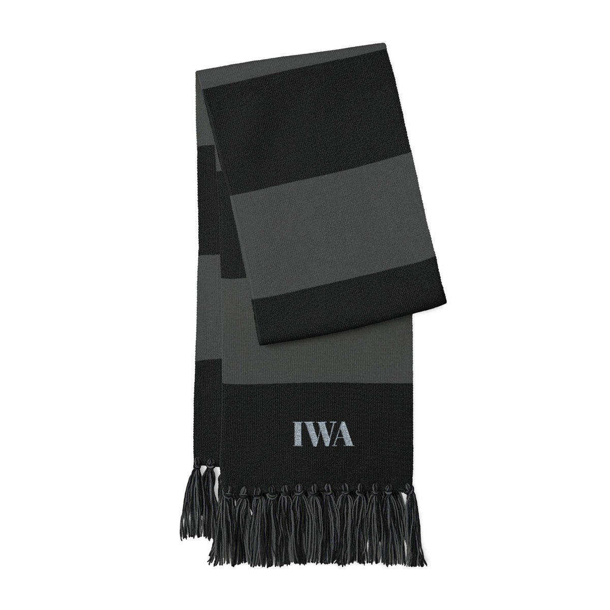 Embroidered Striped Spectator Scarf – Classic Team Colors, Personalized Initials