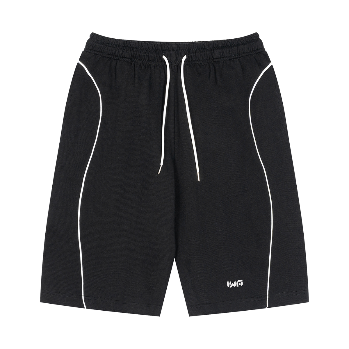 Unisex Piping Drawstring Shorts