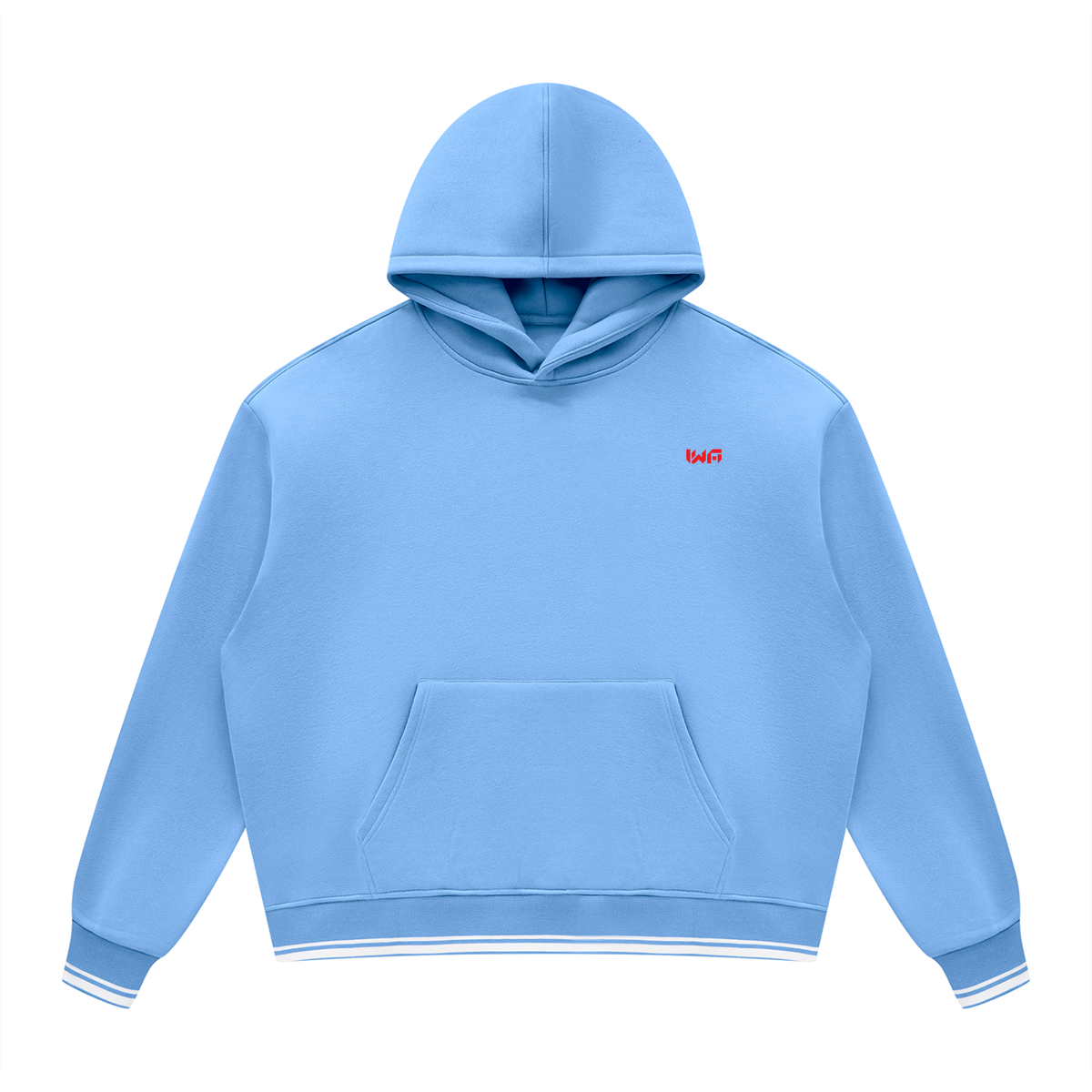 Unisex Oversized Color Block Fleece Hoodie