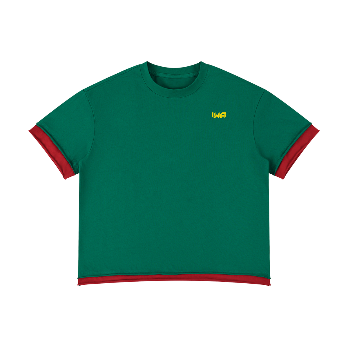 Unisex Boxy Color Block T-Shirt
