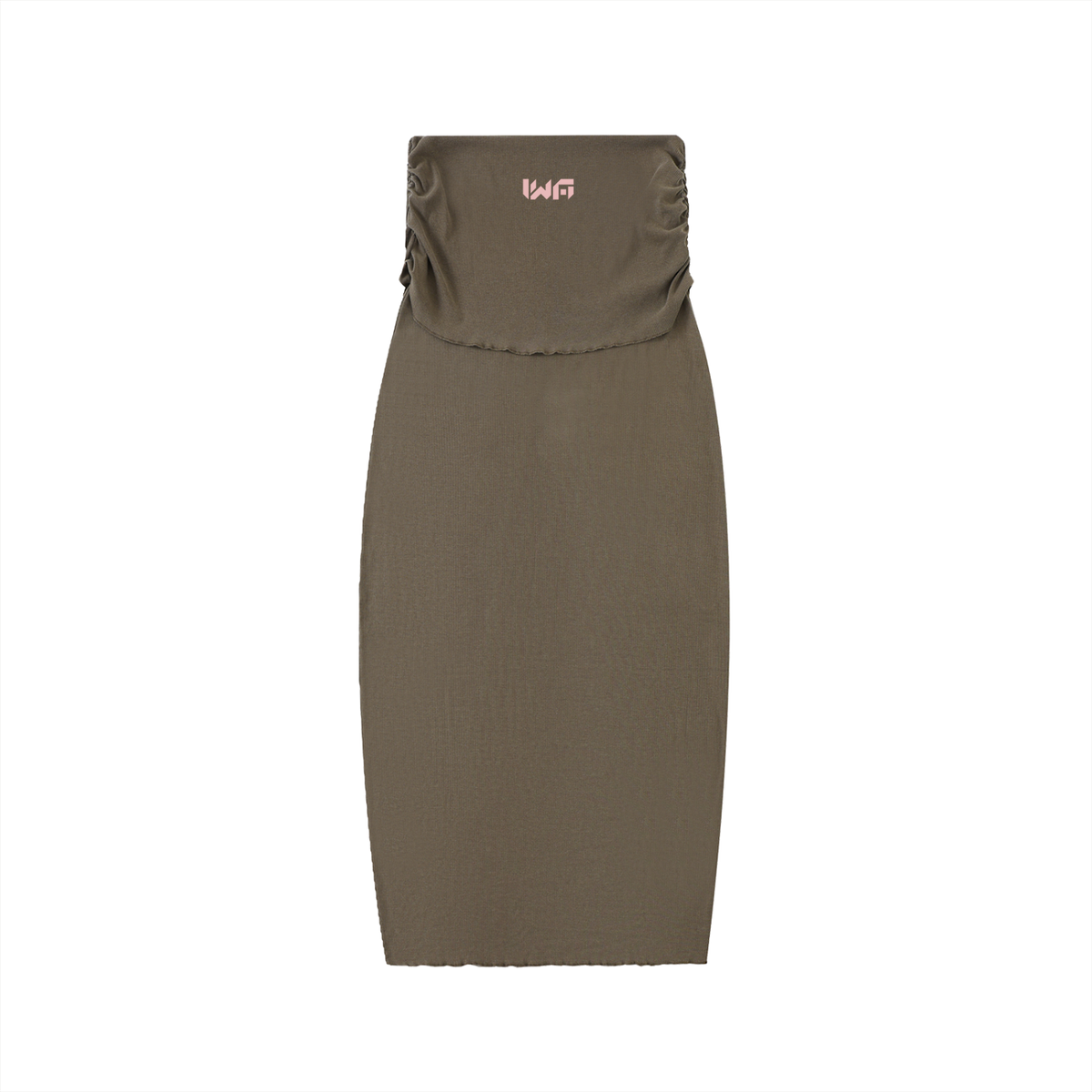 Dyed Washed Straight Hip-Hugging Slim Maxi Skirt