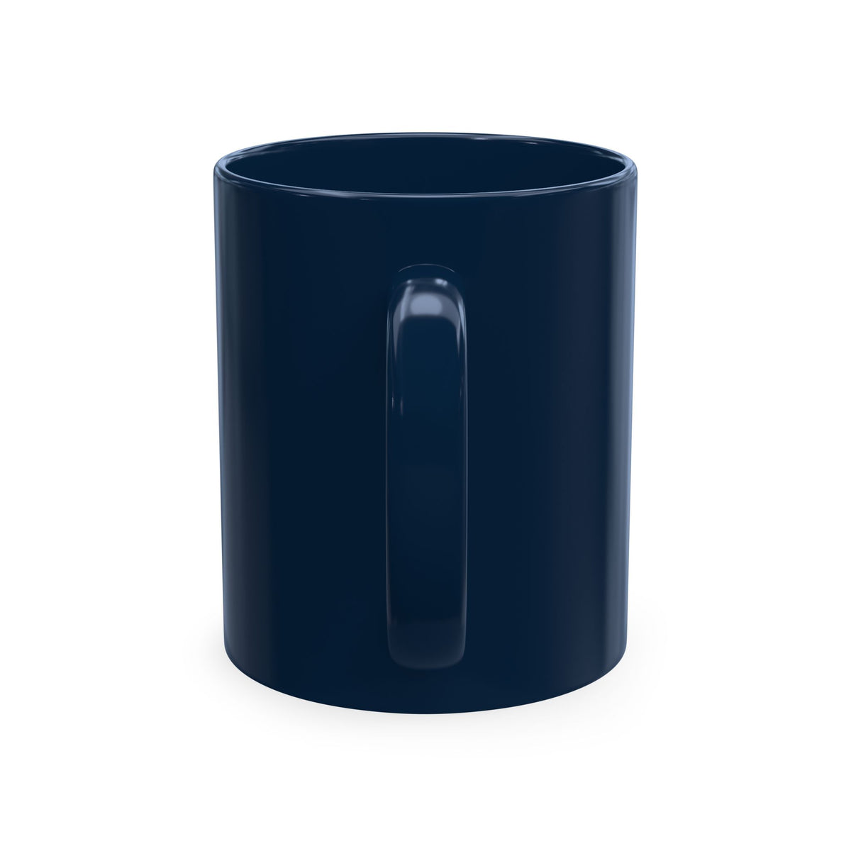 IWA Monogram Ceramic Mug — Minimalist Beige Coffee Cup with Bold Blue Letters